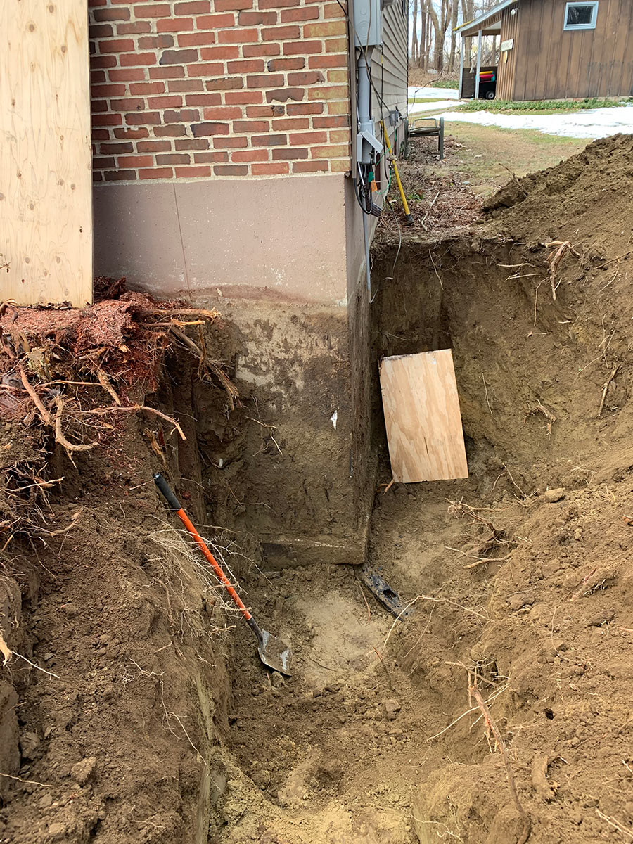 foundation drain replacement