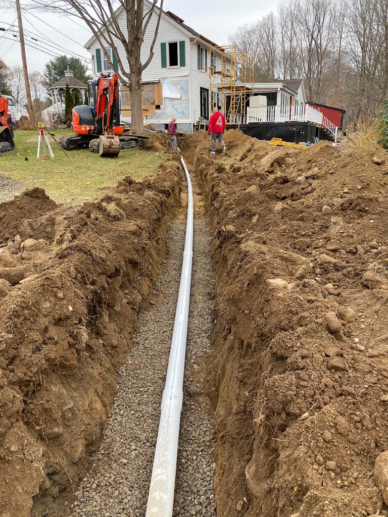 New Sewer Line Mansfield CT Drainage Septic Pros